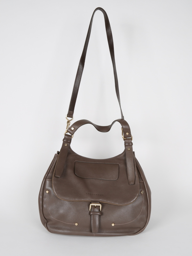 Balzane leather crossbody bag Longchamp Brown in Leather - 33814162