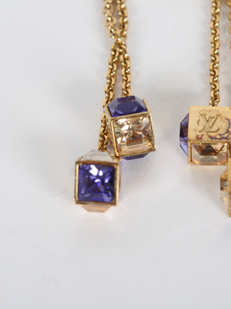 Louis Vuitton Crystal Gamble Drop Earrings - Gold-Plated Drop, Earrings -  LOU653317