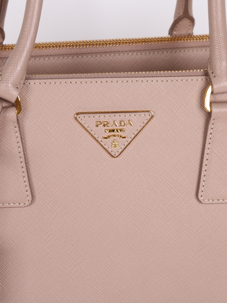 Powder Pink Medium Prada Galleria Saffiano Leather Bag