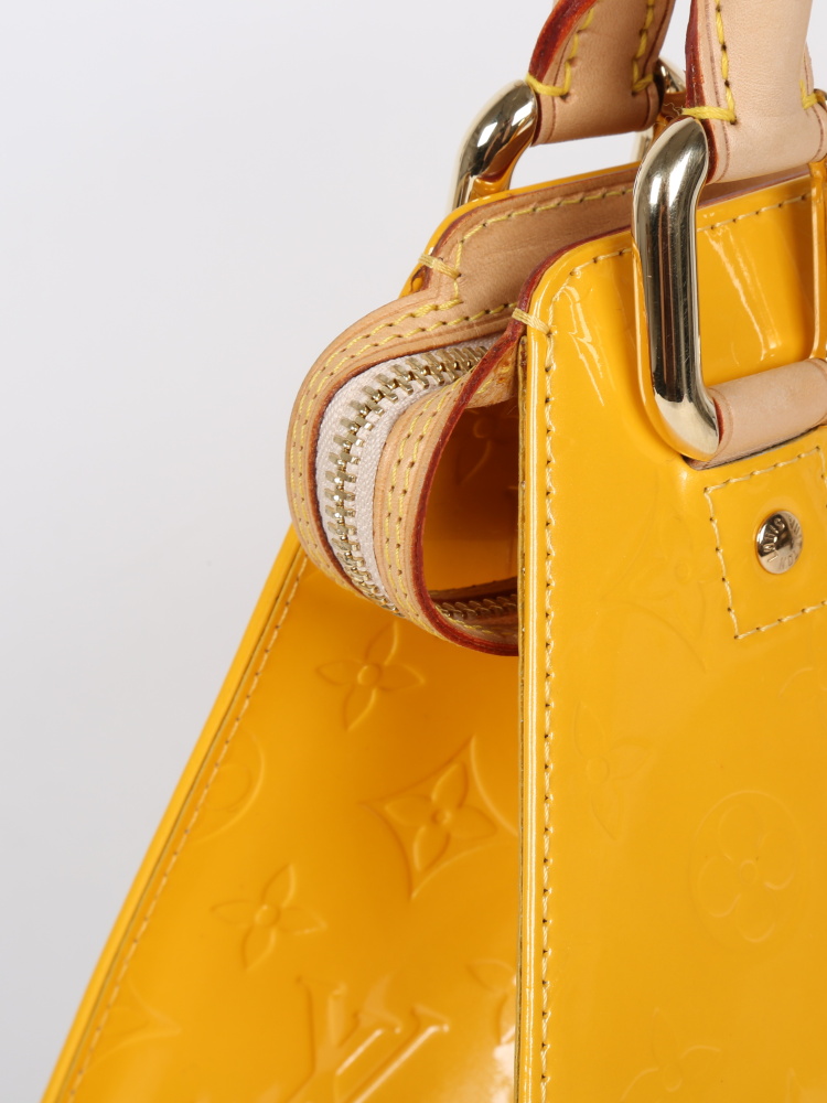 Louis Vuitton, Bags, Louis Vuitton Vernis Forsyth Hand Bag Yellow