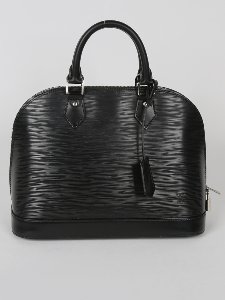 Louis Vuitton Alma mm Black EPI Leather Satchel Handbag