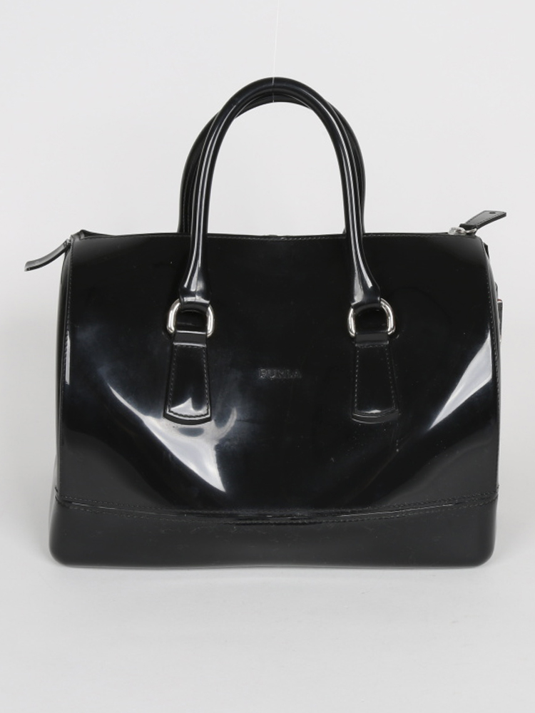 Candy bag leather handbag Furla Black in Leather - 34640088