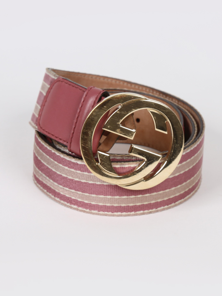 gucci striped belt