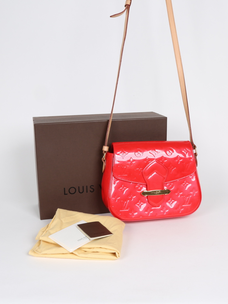 Louis Vuitton Rouge Fauviste Monogram Vernis Bellflower PM Bag Louis Vuitton