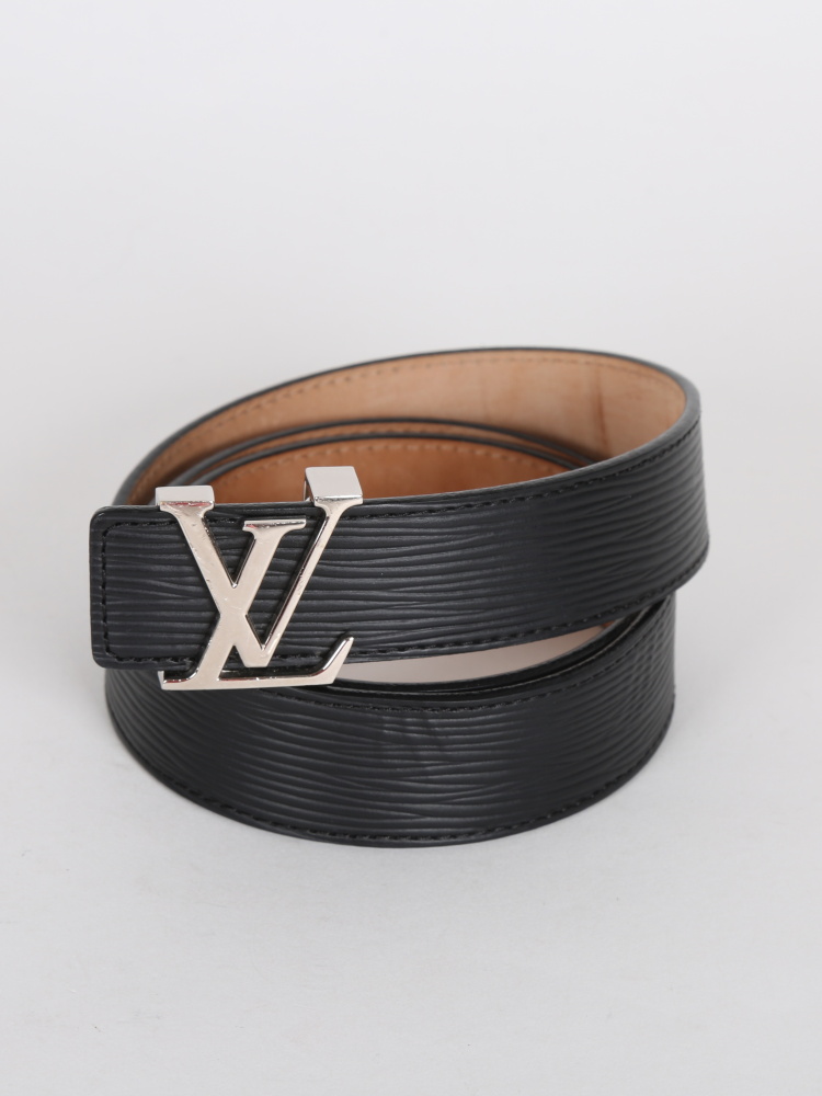 Louis Vuitton Black Epi Leather LV Initiales Belt 85 CM Louis