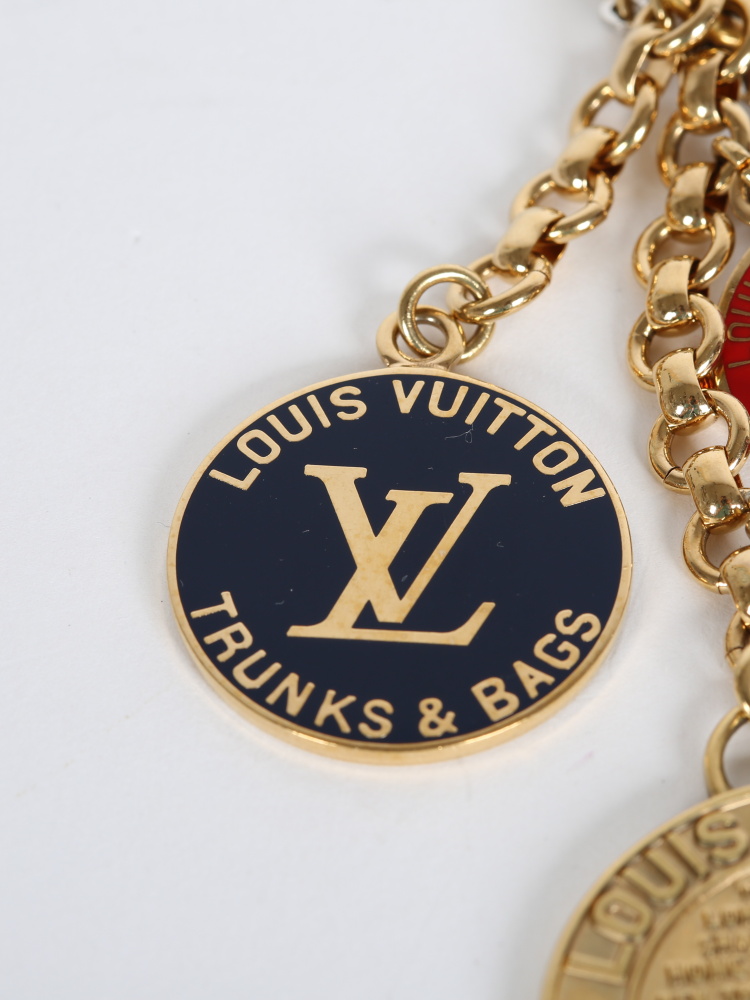 LOUIS VUITTON Bag charm Key chain ring holder AUTH TRUNKS &BAGS COIN RARE  F/S 29