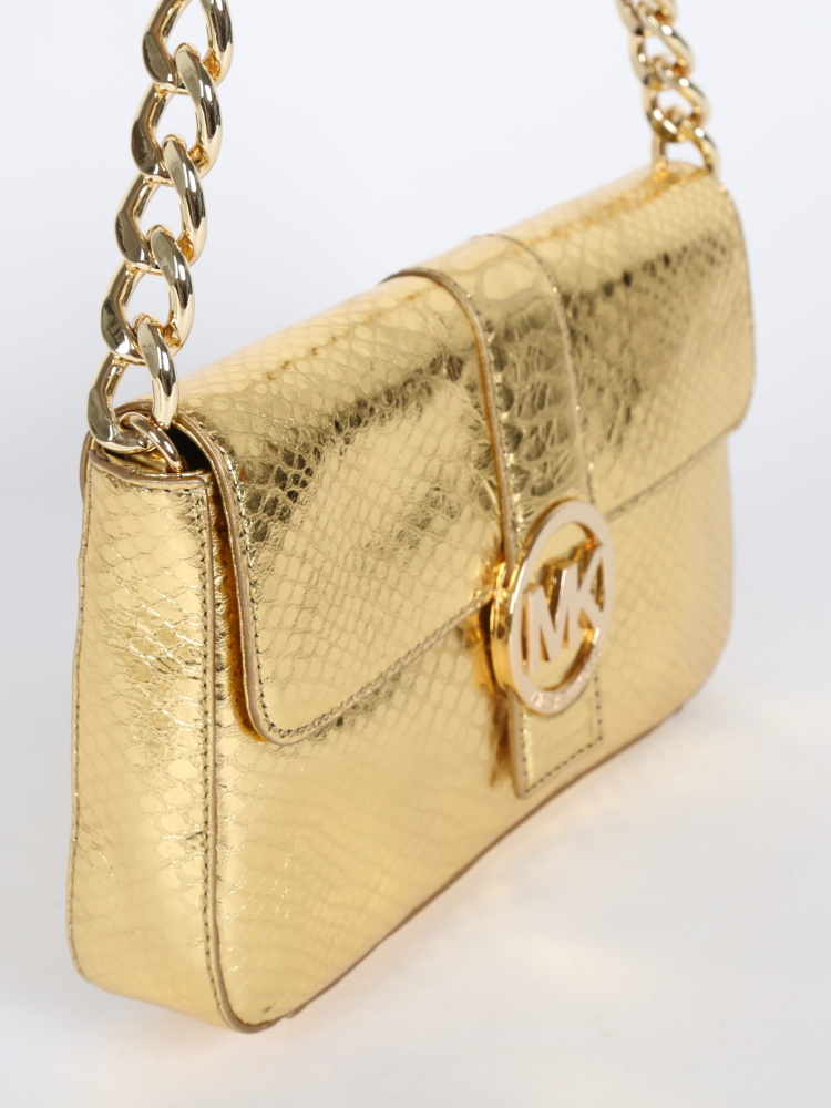 michael kors gold snakeskin bag