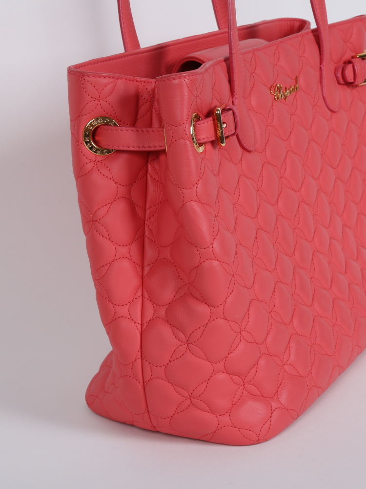 Chopard Imperiale Quilted Salmon Pink Shopping Bag www