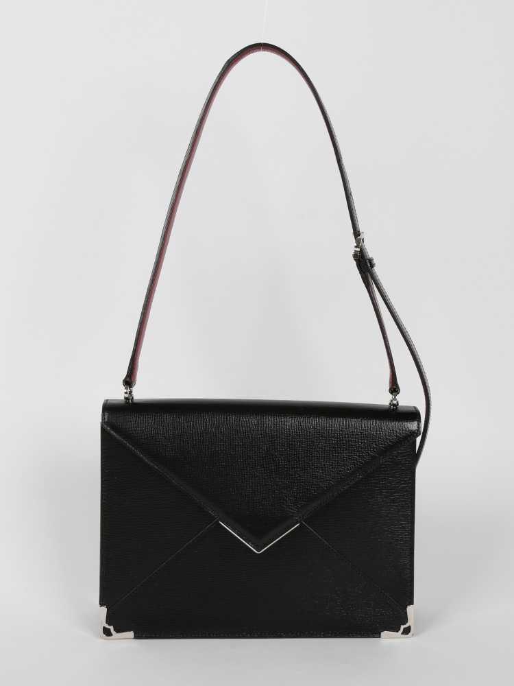 Cartier Black Leather Envelope Shoulder Bag www.luxurybags.eu