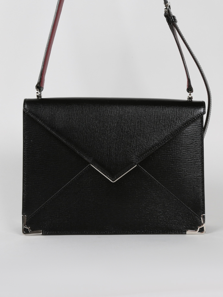 Cartier Black Leather Envelope Shoulder Bag www.luxurybags.eu