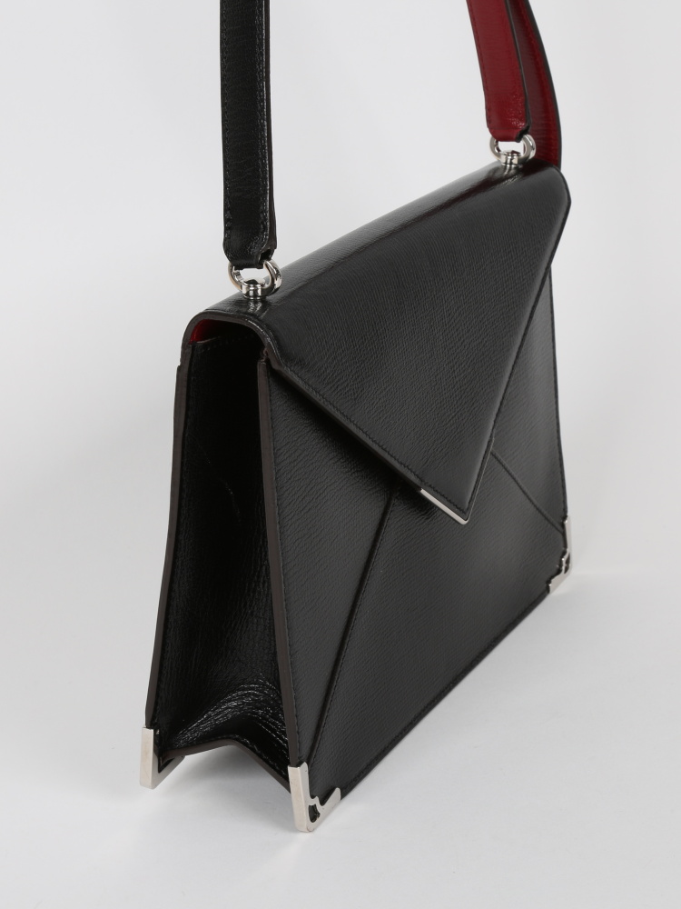 Cartier Black Leather Envelope Shoulder Bag www.luxurybags.eu