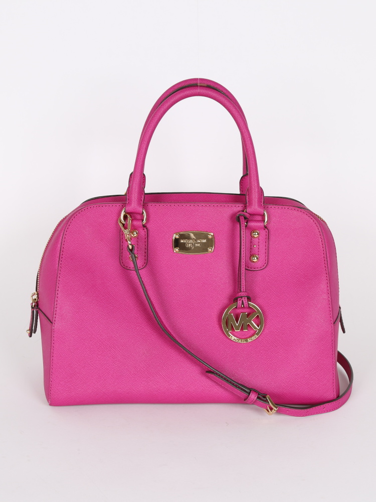 MICHAEL KORS: Michael bag in matelassé leather - Fuchsia