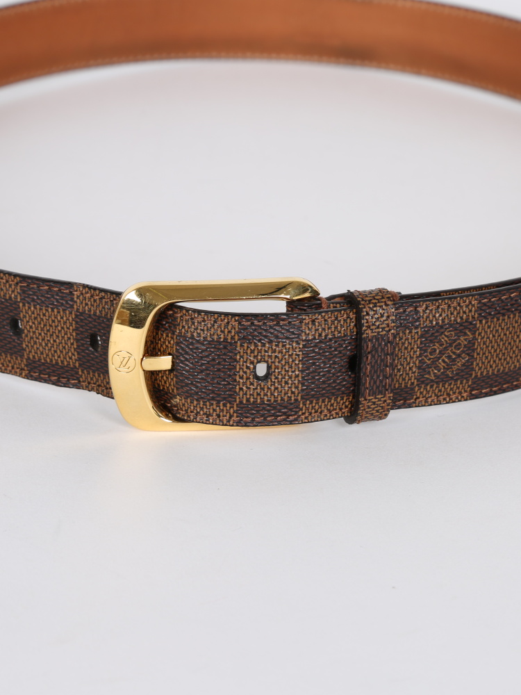 Louis Vuitton Damier Canvas Square Belt Size 90/36 - Yoogi's Closet