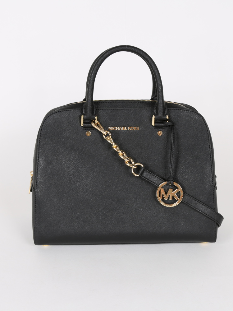 Michael Kors - Jet Set Travel Saffiano Leather Satchel Black |  