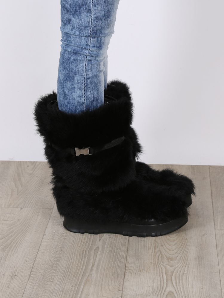 Prada outlet fur boots