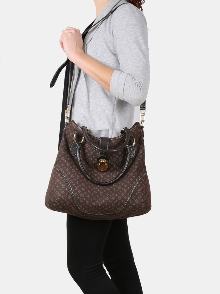 Authentic Louis Vuitton Fusain Monogram Idylle Canvas Elegie Bag