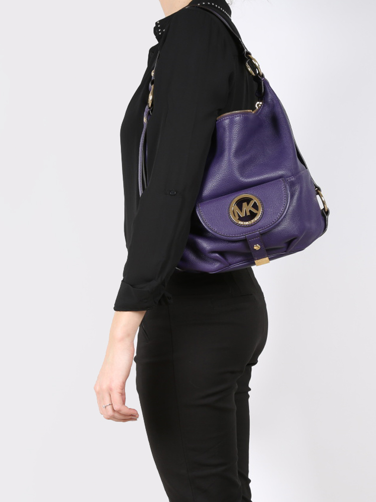 Michael kors deals fulton handbag purple