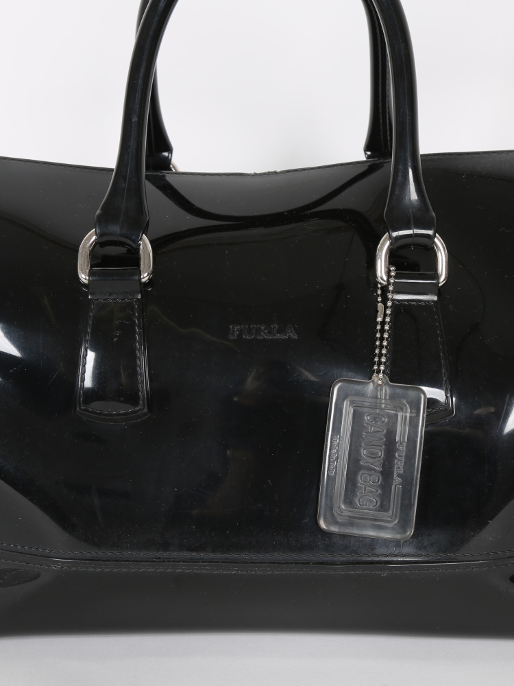 Candy bag leather handbag Furla Black in Leather - 34640088