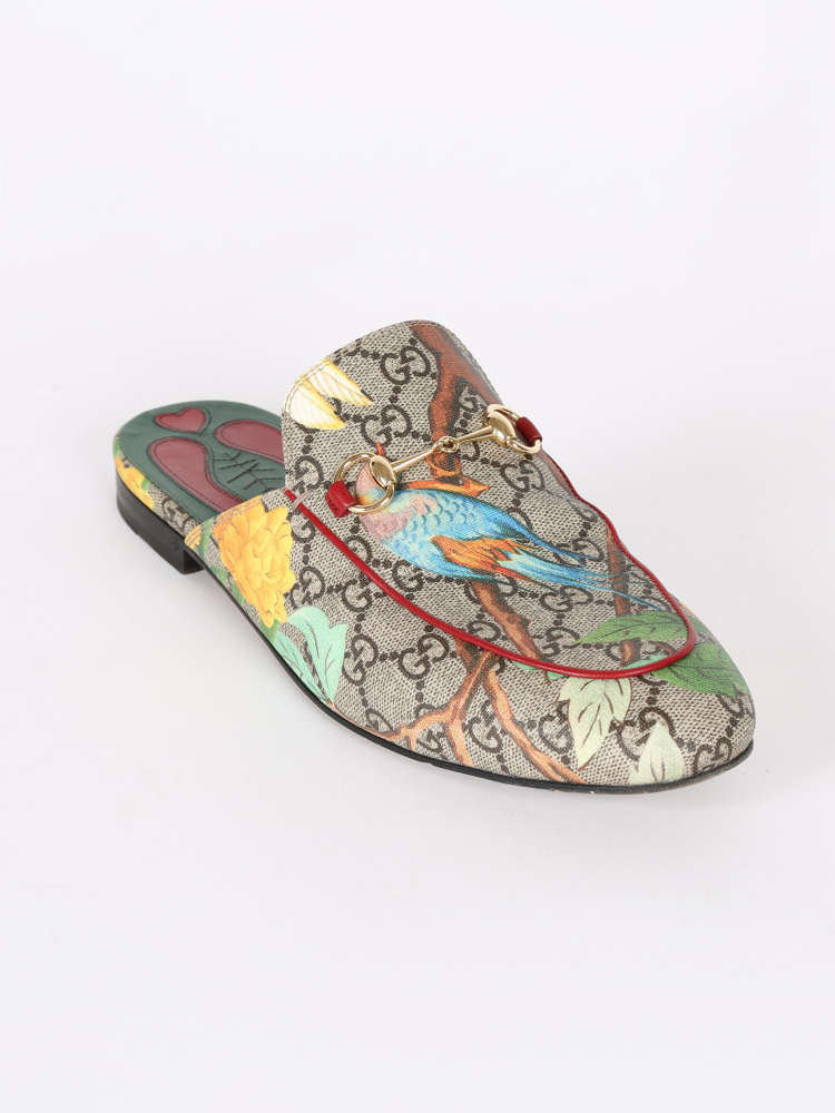 Gucci princetown loafer sales in tian garden print