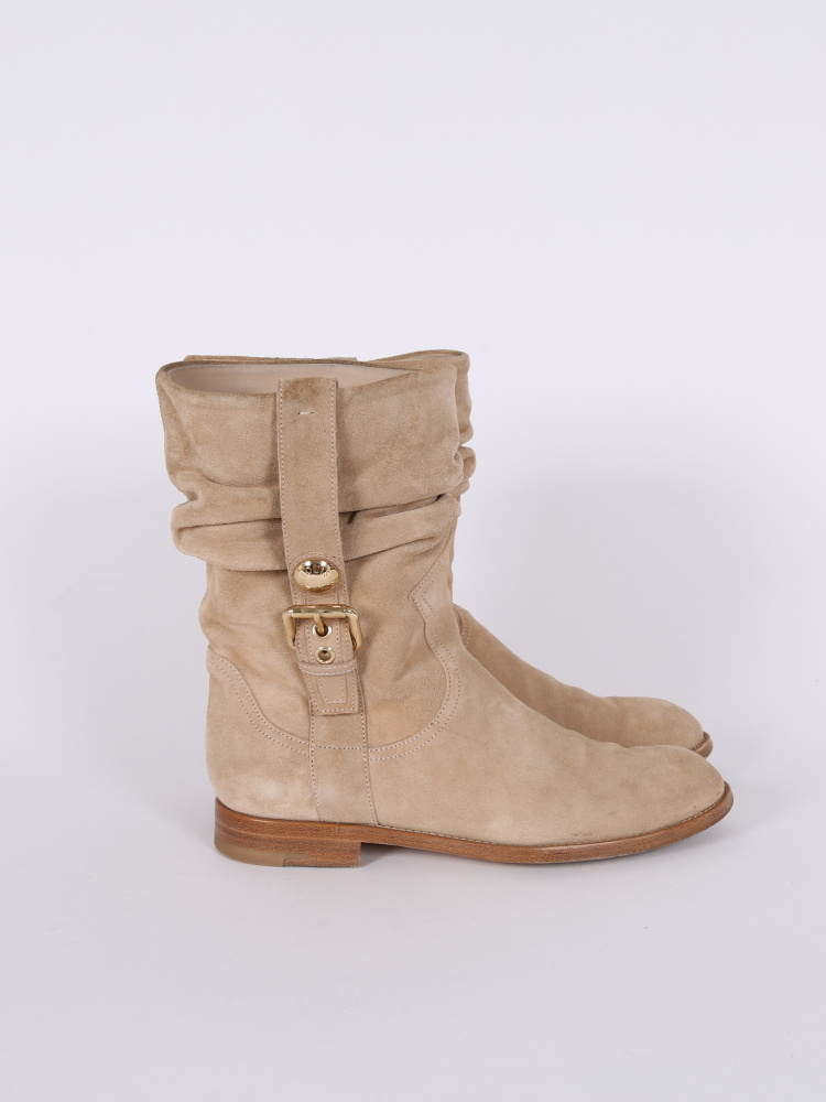 Ankle boots Louis Vuitton Brown size 36 EU in Suede - 29442906