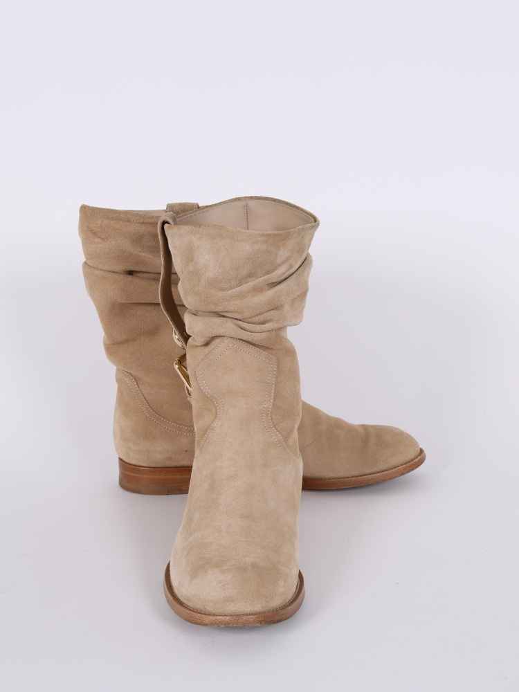 Ankle boots Louis Vuitton Brown size 36 EU in Suede - 29442906