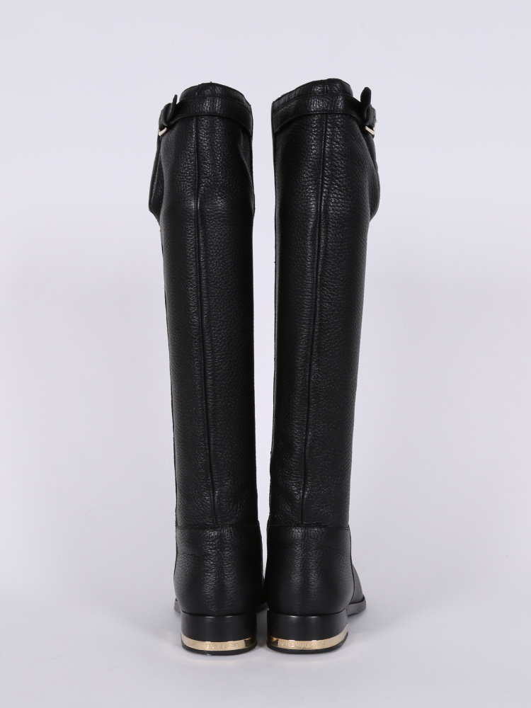 Burberry Paxton Black Grained Leather High Boots 36 www.luxurybags.eu