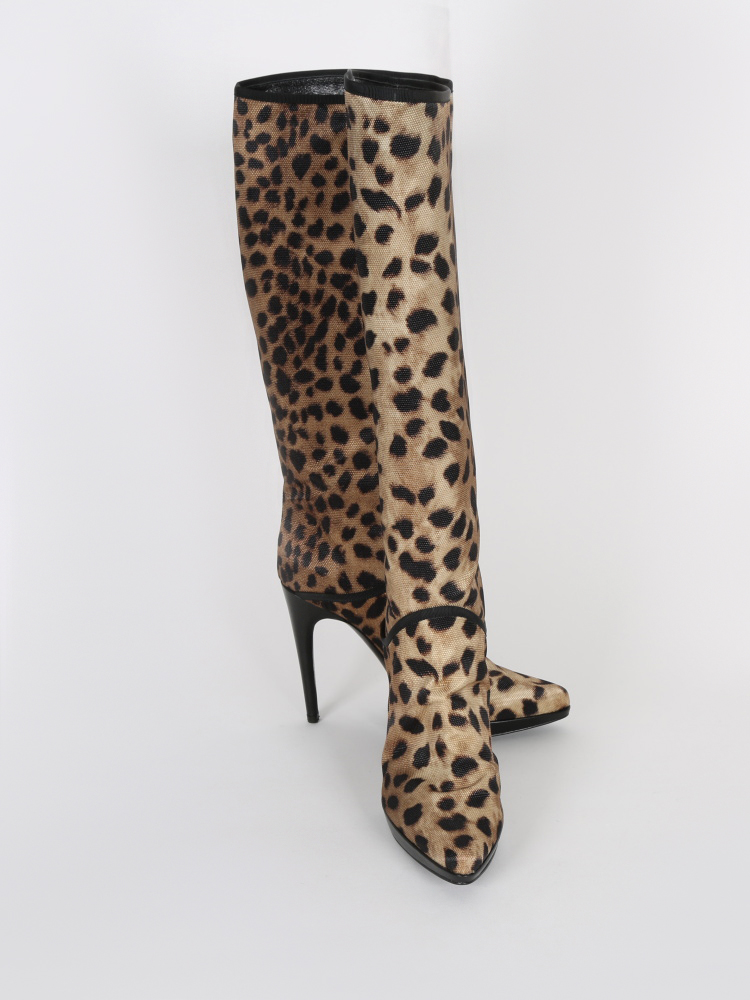 casadei leopard boots