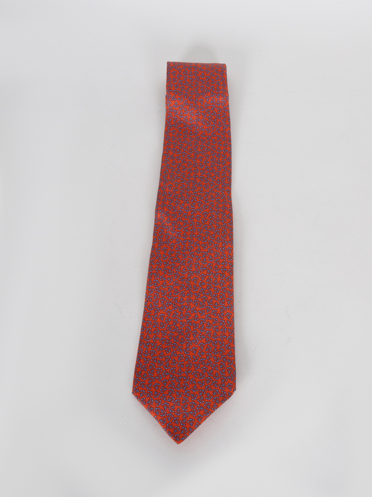 hermes red tie