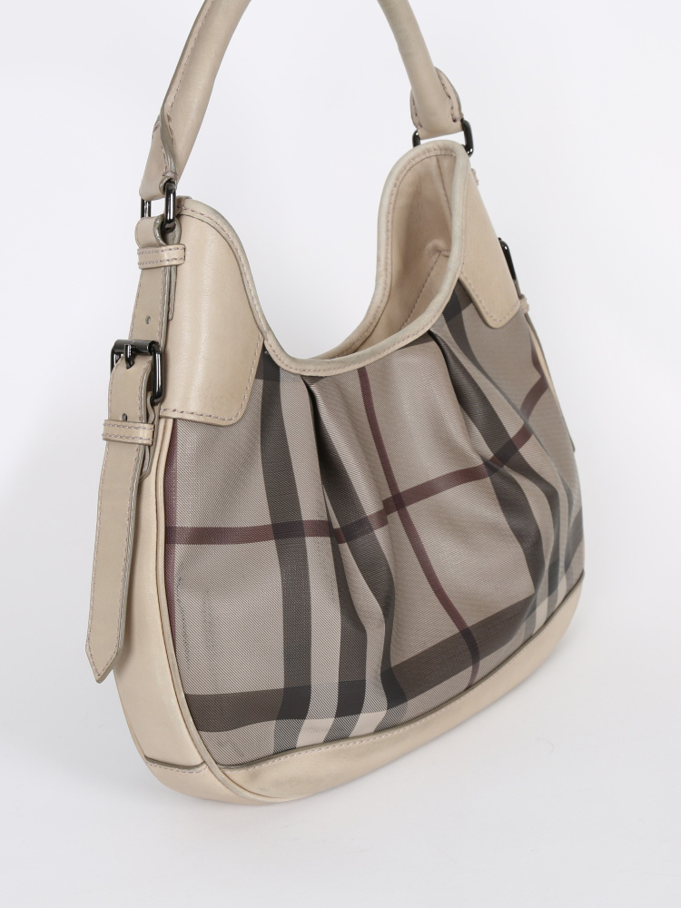 burberry smoked check hobo bag