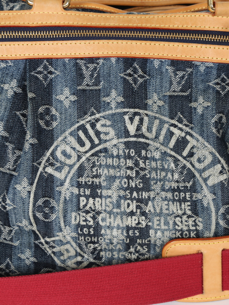 Louis Vuitton - Porte Epaule Raye GM Denim Bag