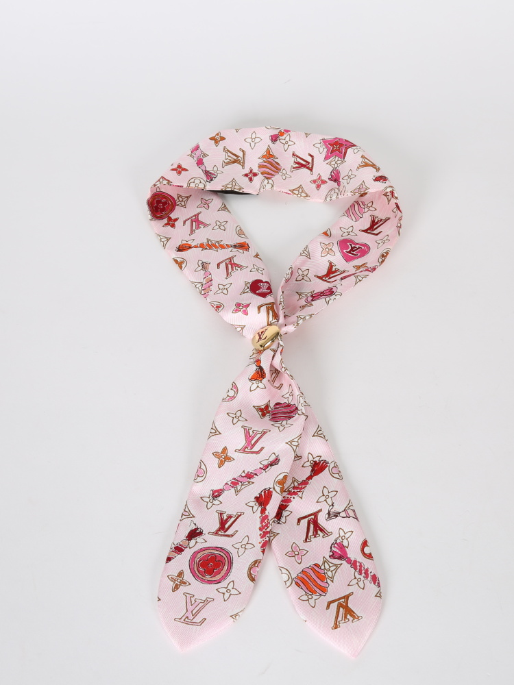Silk neckerchief Louis Vuitton Pink in Silk - 29113268