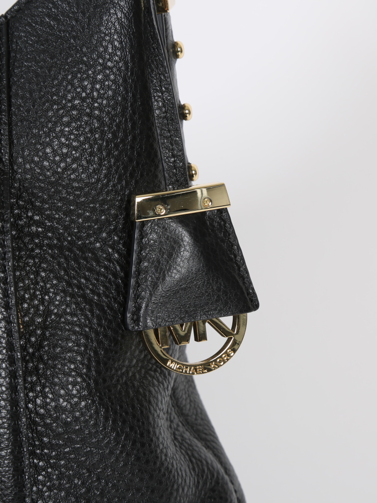 Michael Kors - Bowery Black Leather Shoulder Bag 