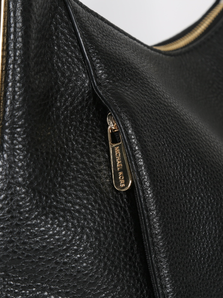 Michael Kors - Bowery Black Leather Shoulder Bag 