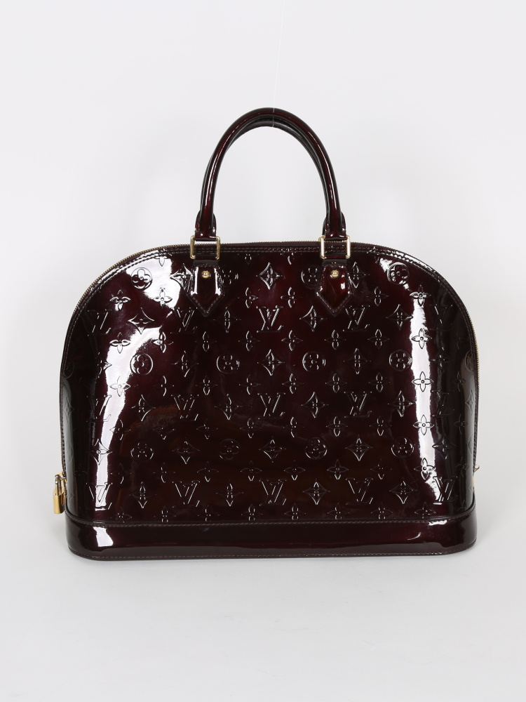 Louis Vuitton Burgundy Amarante Patent Leather Alma GM Bag