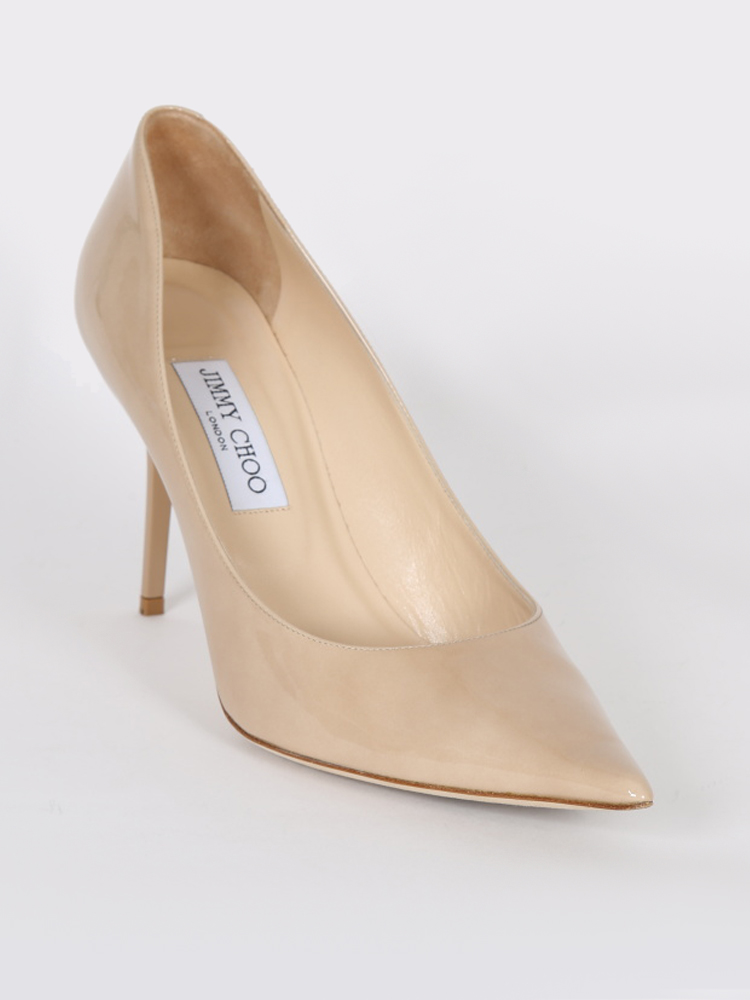 Jimmy Choo - Agnes Nude Patent Pumps 41 | www.luxurybags.eu