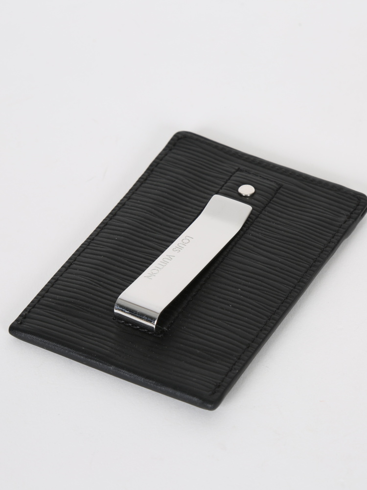 Louis Vuitton Black Epi Noir Business Card Holder Case 5LK1212