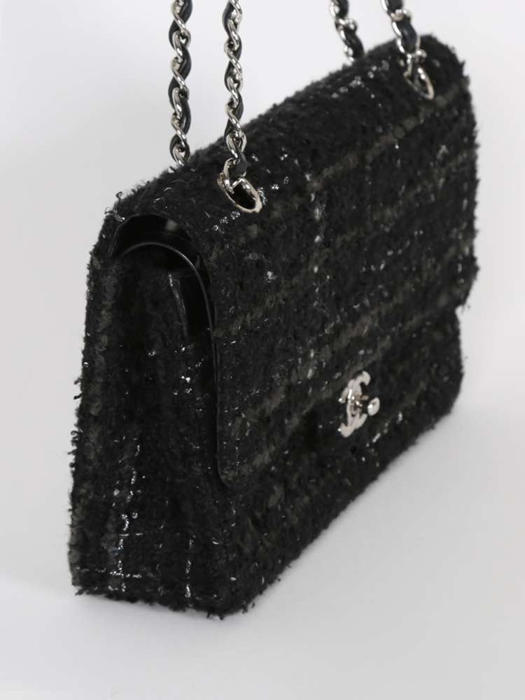 black tweed chanel bag