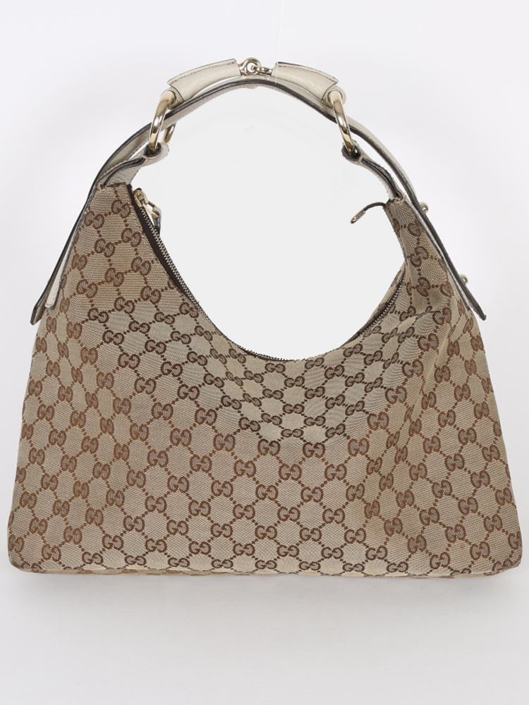 Gucci GG Canvas Horsebit Hobo Bag (SHG-33455) – LuxeDH