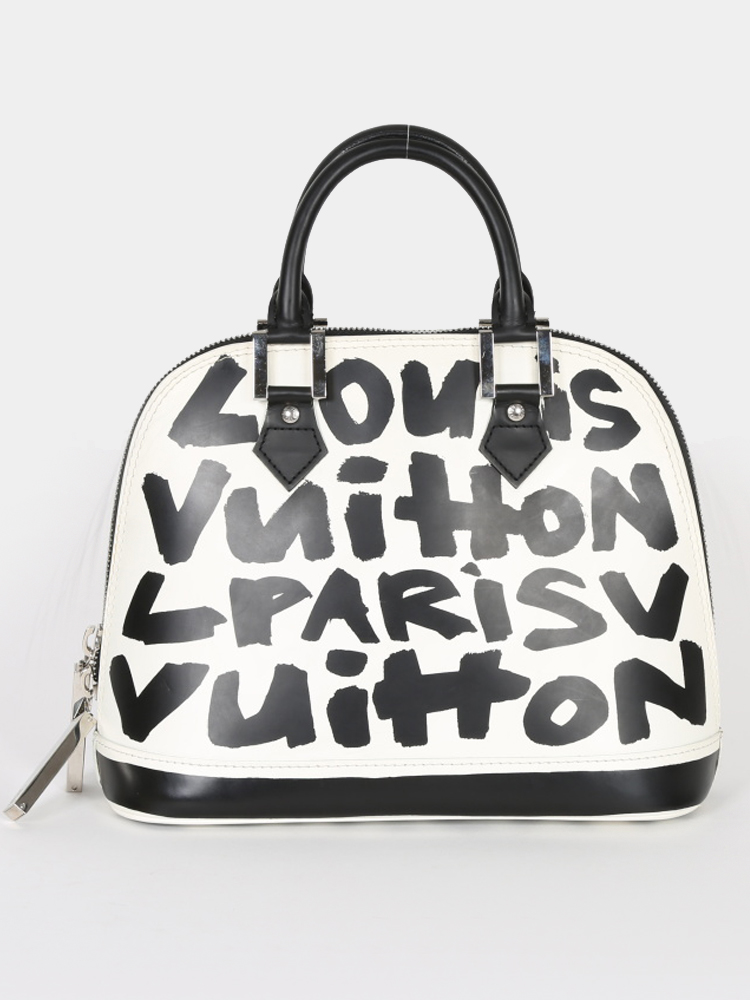 LOUIS VUITTON Graffiti Alma Horizontal Black 88802