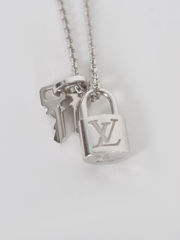 louis vuitton lockit necklace gold