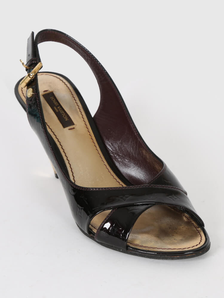 Louis Vuitton Amarante Patent Leather Sandal