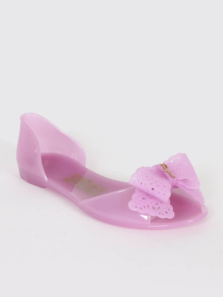 Salvatore Ferragamo Jelly Bow Flat Sandals