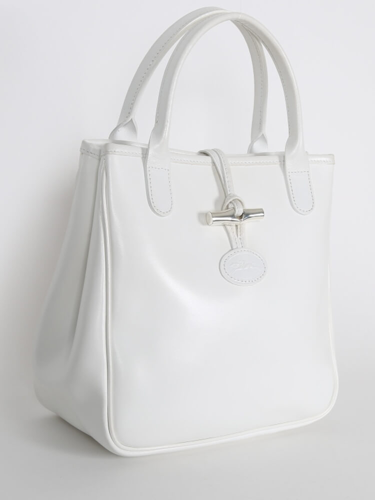 Roseau leather mini bag Longchamp White in Leather - 34201678