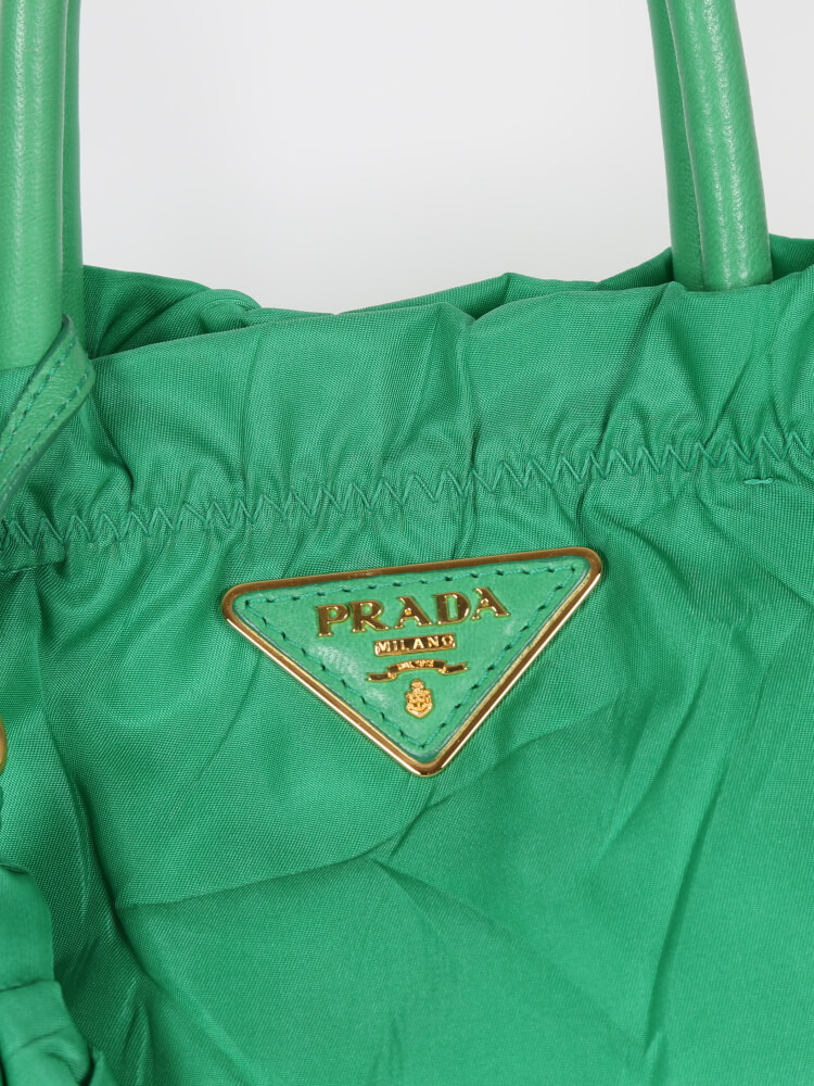 Prada - Tessuto Nylon Green Bag with Tassel