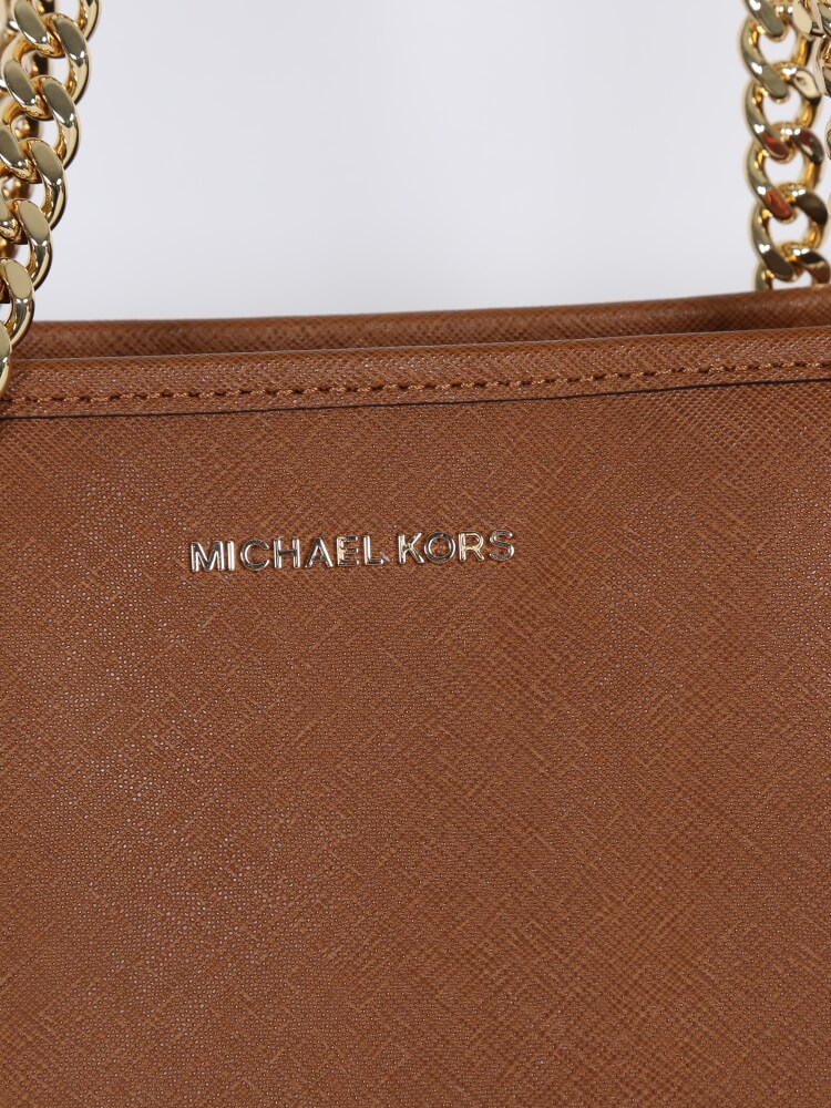 Michael Kors - Jet Set Travel Medium Saffiano Leather Tote Brown |  