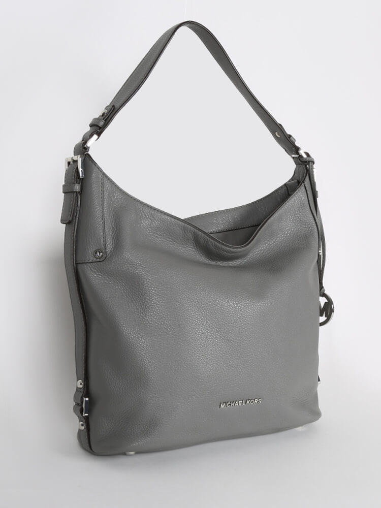 Michael Kors Bedford Belted Leather Hobo Bag Grey www.luxurybags.eu