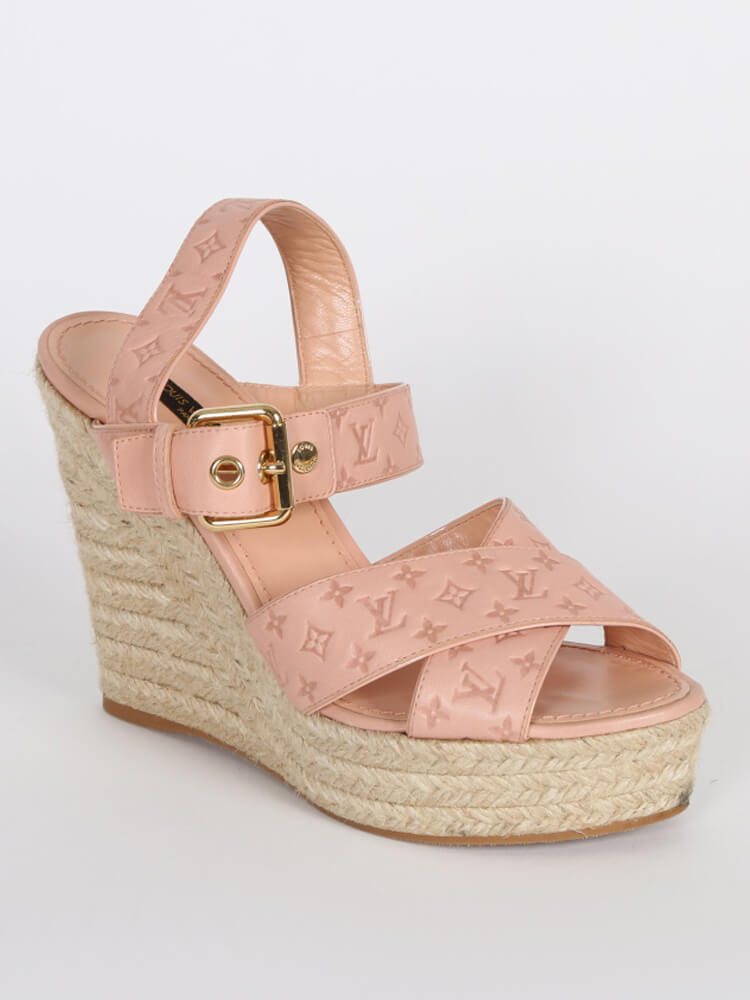 Louis Vuitton Womens Empreinte Strappy Wedges Sandals