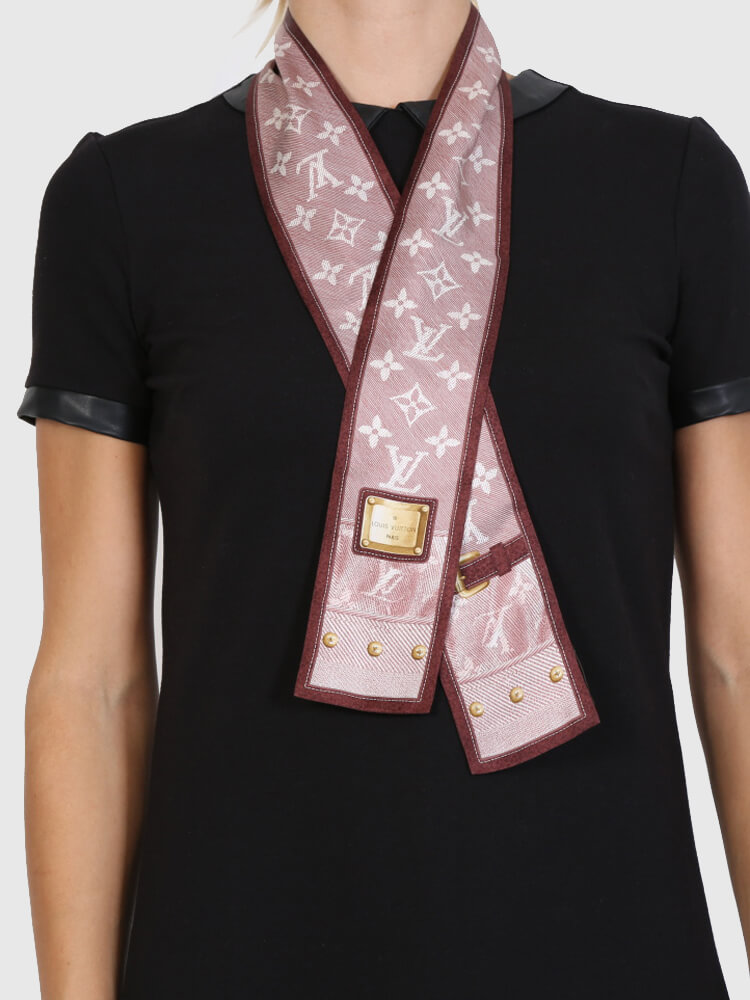 Louis Vuitton - Monogram Denim Silk Bandeau Sepia