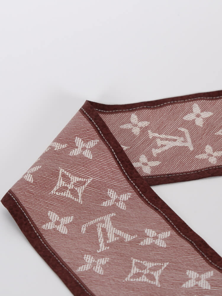 Louis Vuitton - Monogram Denim Silk Bandeau Sepia