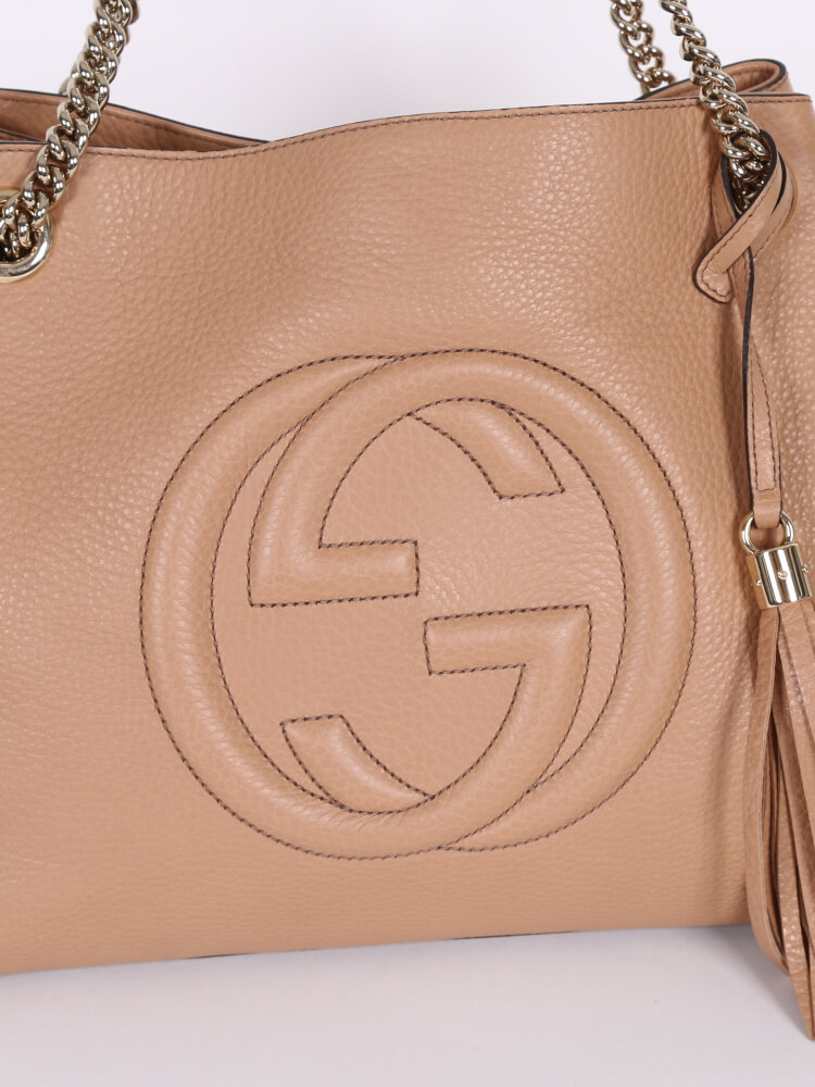 Soho leather handbag Gucci Beige in Leather - 34832599